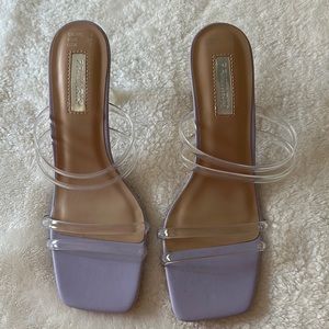 Clear heeled sandals